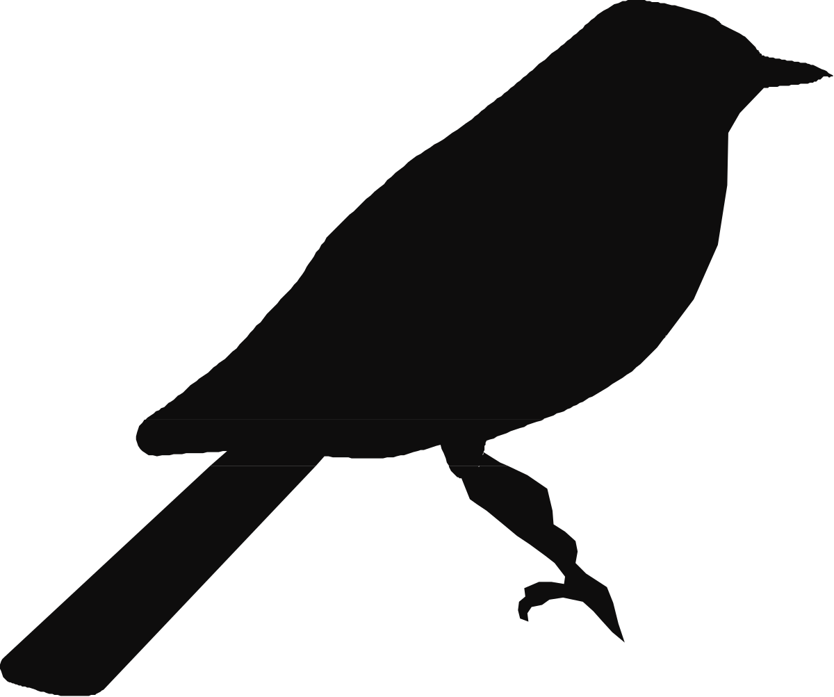 Black Bird Silhouette on White Background - Stunning Clipart Collection