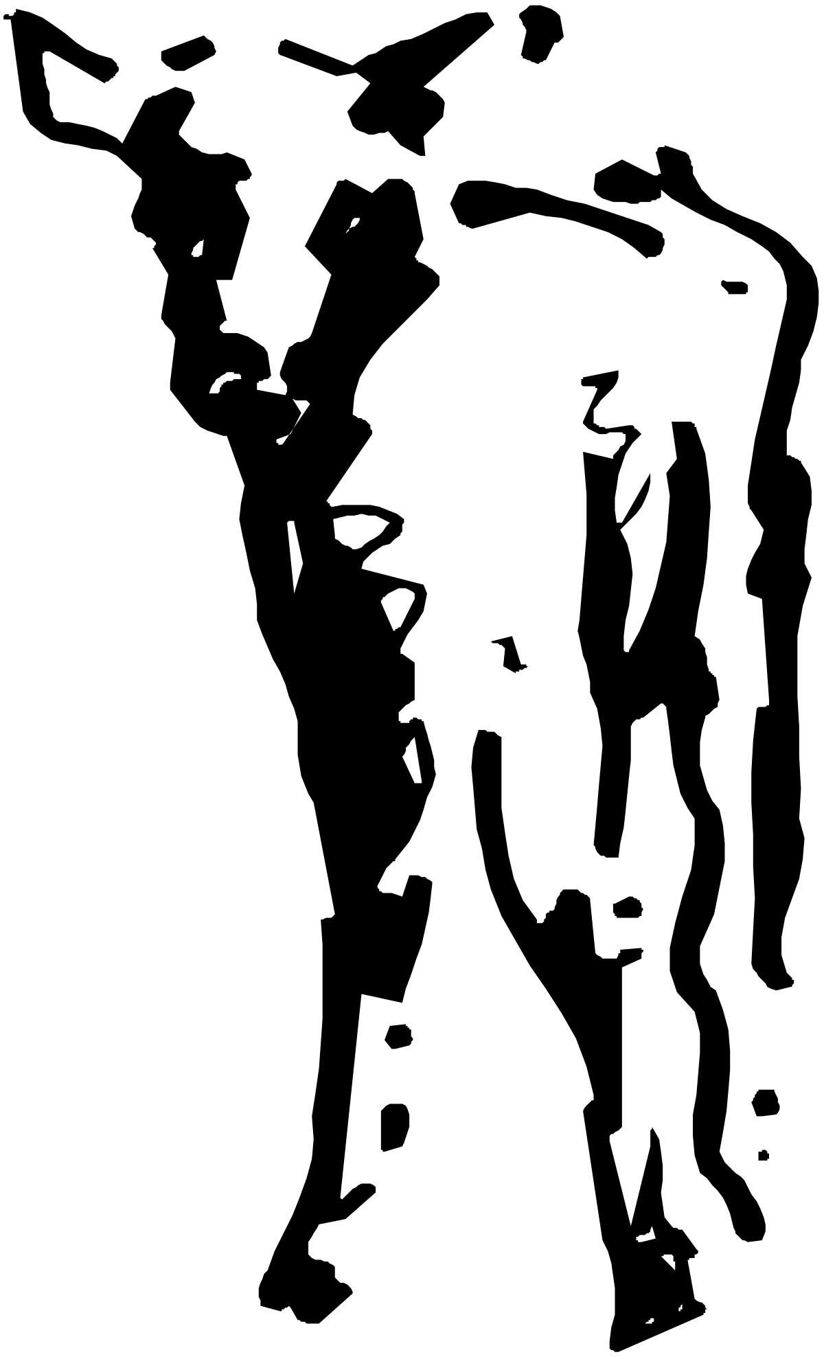 Silhouette of a Man - Black and White Clipart for Creative Projects