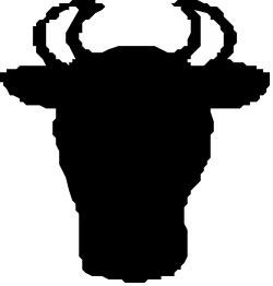 Bearded Man Silhouette Clipart - Black and White Design