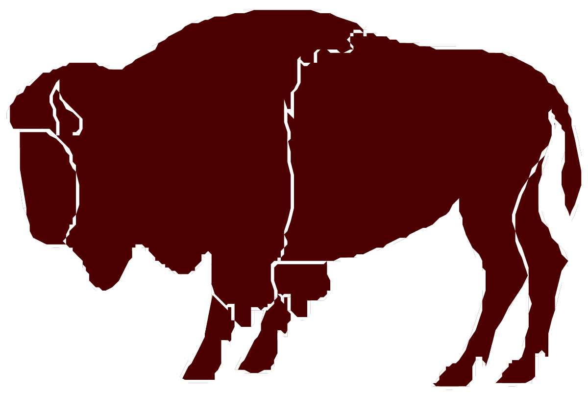Bison Silhouette on Black Background - Stunning Clipart for Any Project