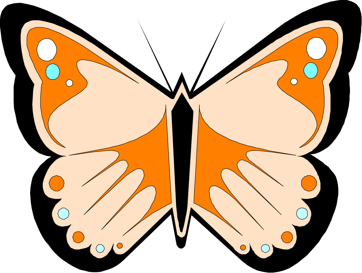 Butterfly Clipart with Two Beautiful Wings