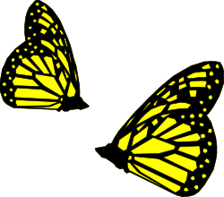 Yellow Butterflies Clipart - Elegant Nature Designs