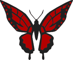 Red Butterfly with Black Spots - Stunning Clipart for Nature Inspired Projects
