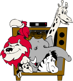 Animals Sitting on a Couch - Whimsical Clipart Collection