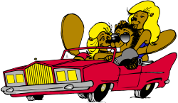 Dog Driving Car with Friend - Fun Clipart for All Occasions