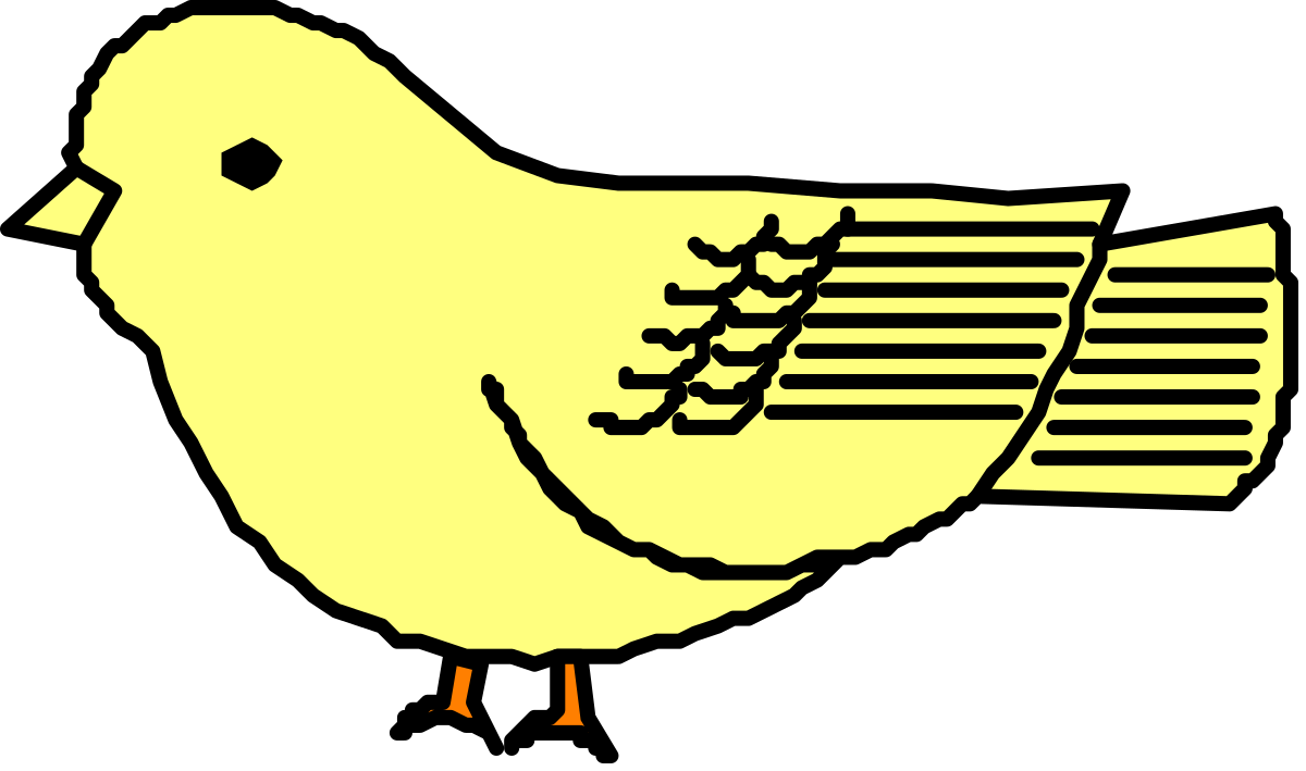 a yellow chicken with a black background clip art png transparent Yellow Chicken Clipart on Black Background
