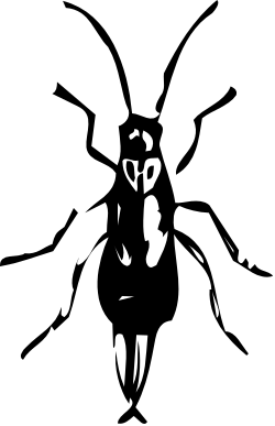 Silhouette of a Man with Hat - Elegant Black and White Clipart