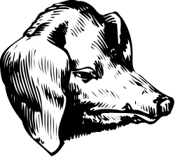Dog Clipart: Adorable Black and White Drawing