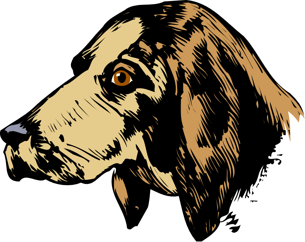 a dog with a brown face and brown eyes clip art png transparent Brown-Faced Dog Clipart for Creative Projects