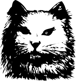 Wolf Clipart - Striking Black and White Illustration for Creative Projects