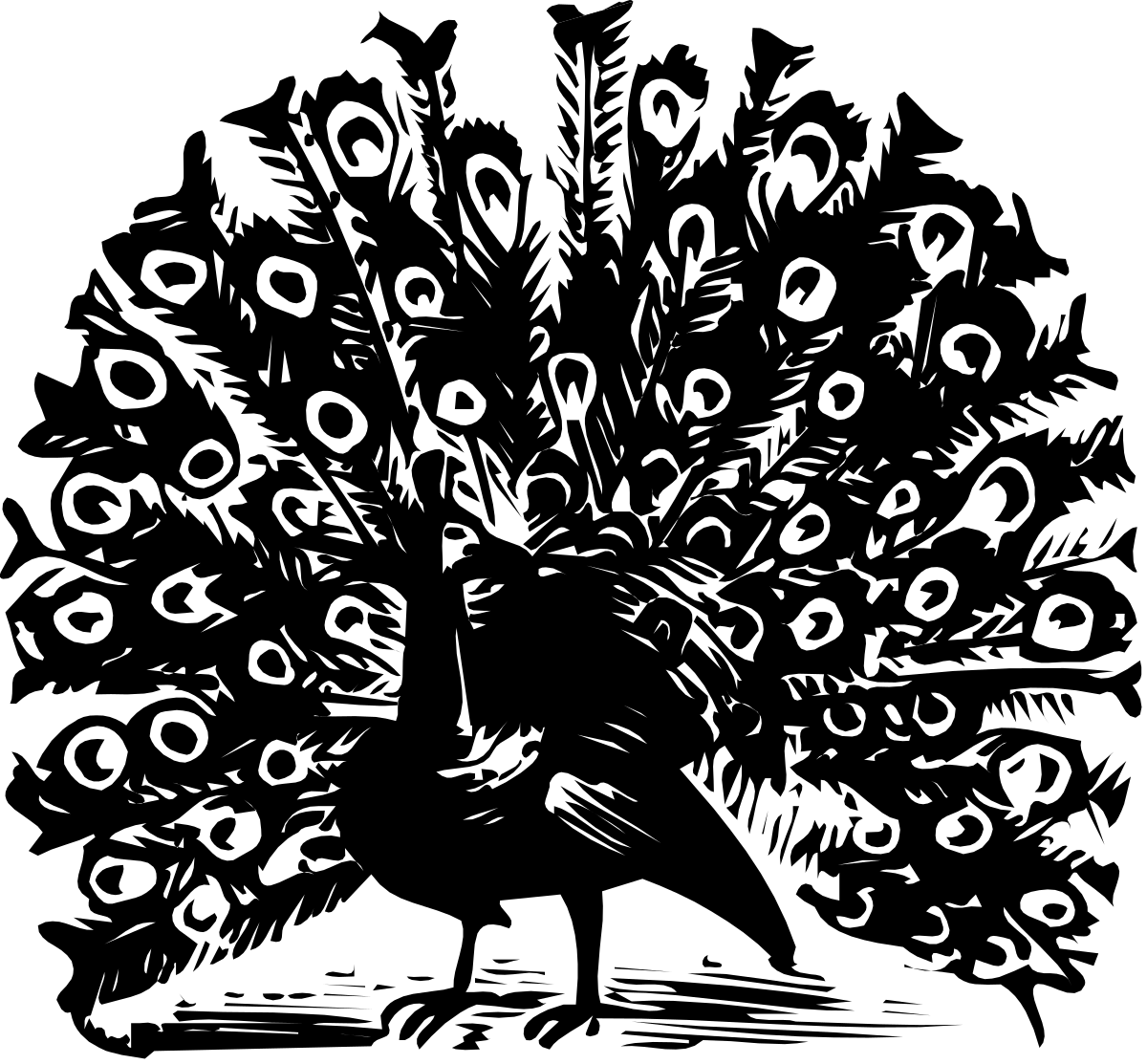 Black and White Man's Head Clipart - Striking Monochrome Illustration