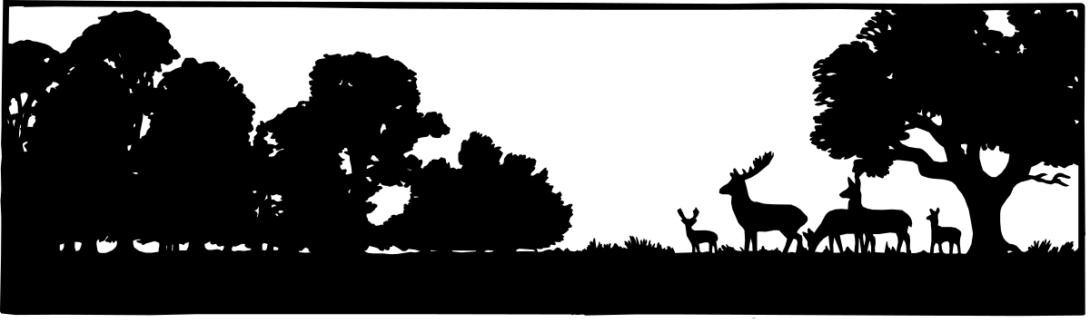 Silhouette of a Majestic Deer in the Woods - Perfect Clipart for Nature Themes