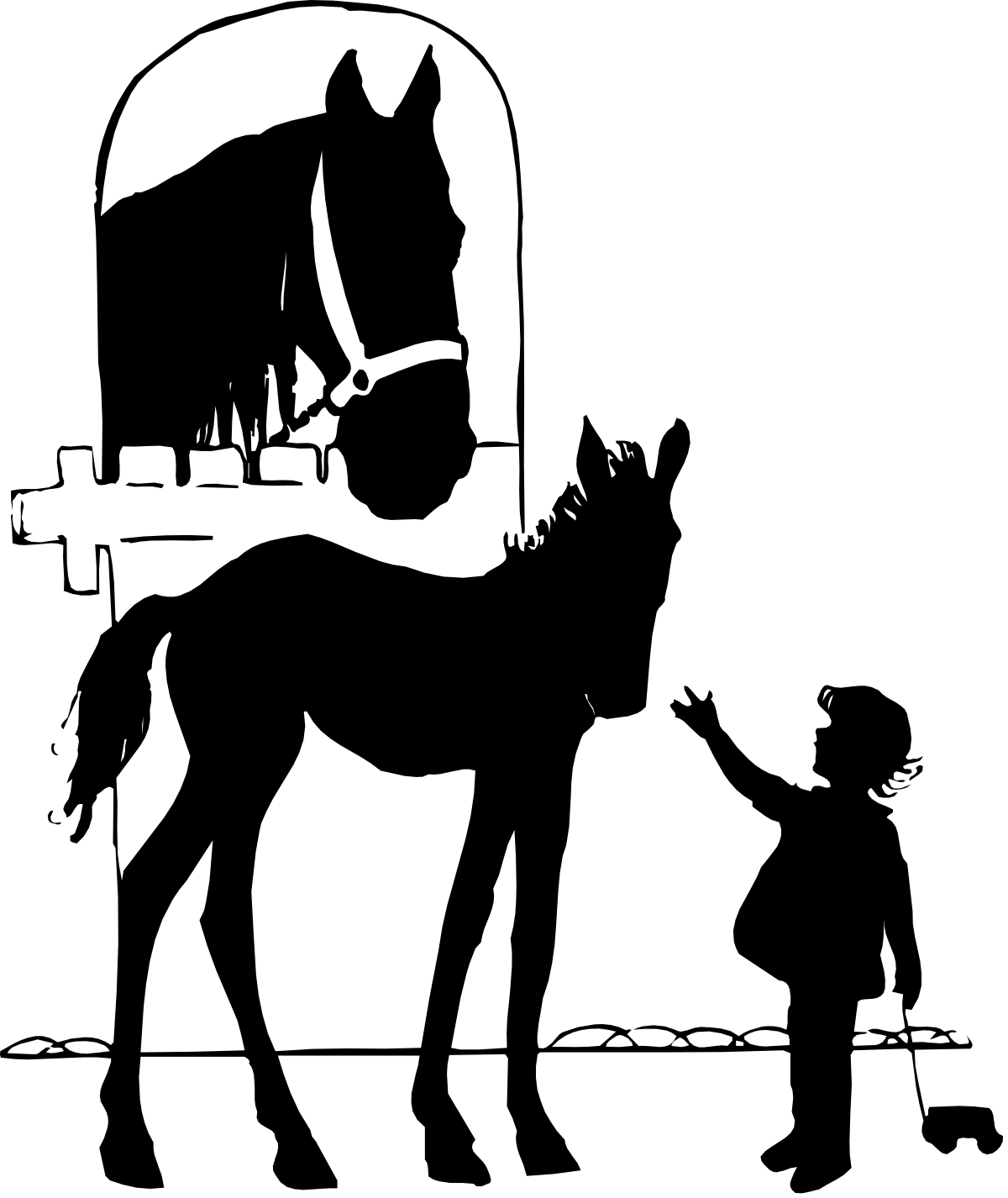 a silhouette of a horse and rider clip art png transparent Silhouette of a Horse and Rider – Captivating Clipart for Your Projects