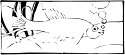 Silhouette of a Bearded Man - Unique Black and White Clipart