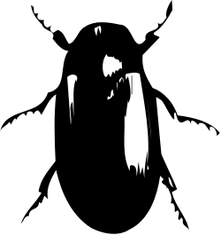 Black and White Silhouette of a Bearded Man - Unique Clipart Design