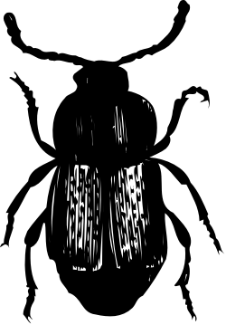 Black and White Person with Knife Clipart - Bold Monochrome Illustration