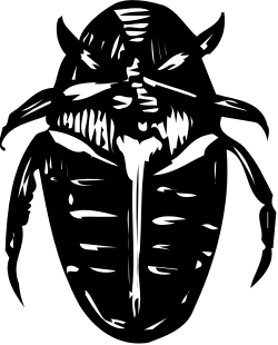 Black and White Man with Knife Clipart for Bold Designs
