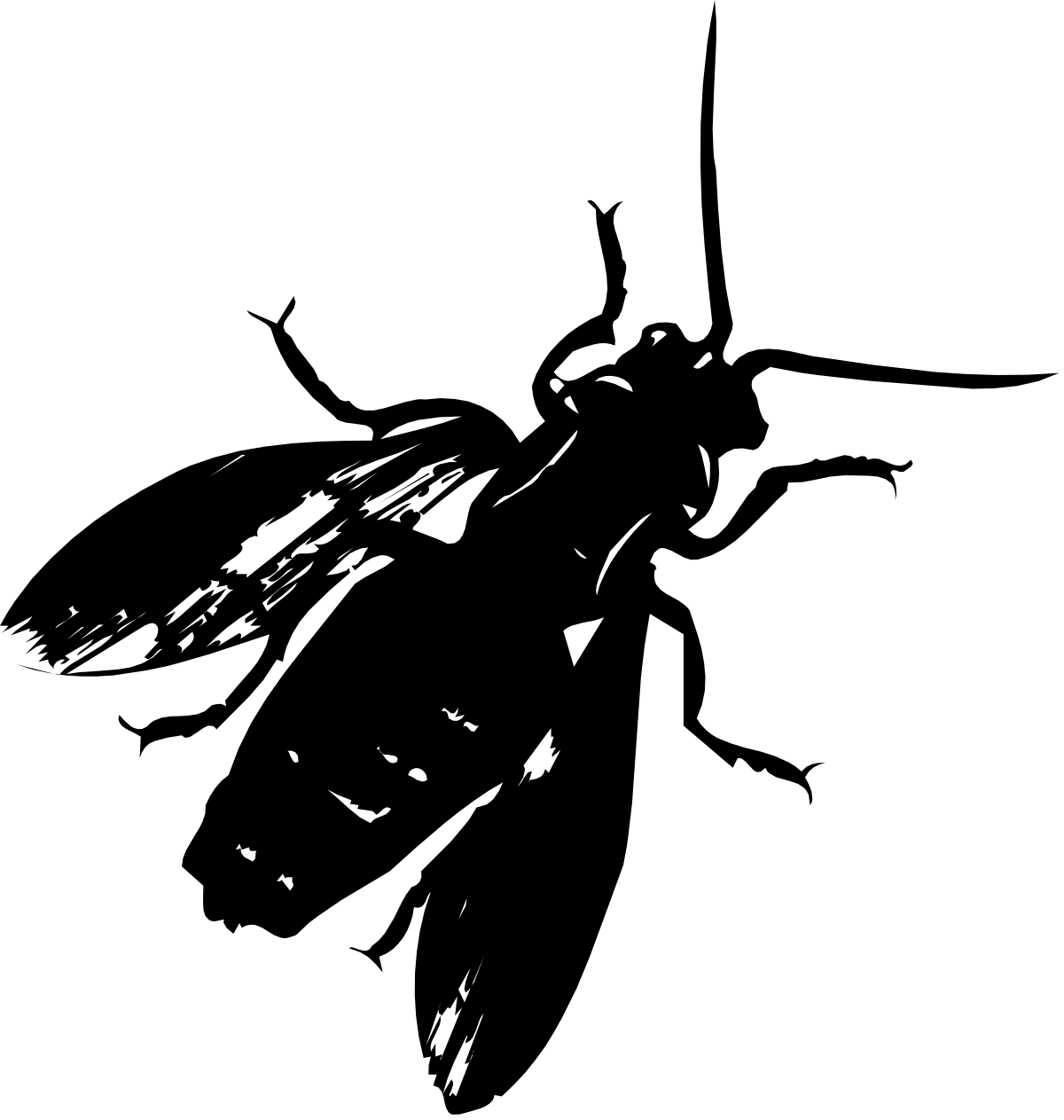 Motorcycle Clipart: Bold Black and White Illustration
