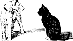 Black and White Cat Clipart for Creative Projects