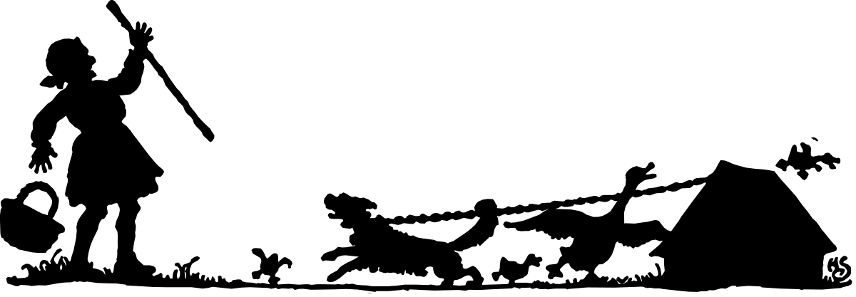 Black and White Silhouette of a Bearded Man Clipart