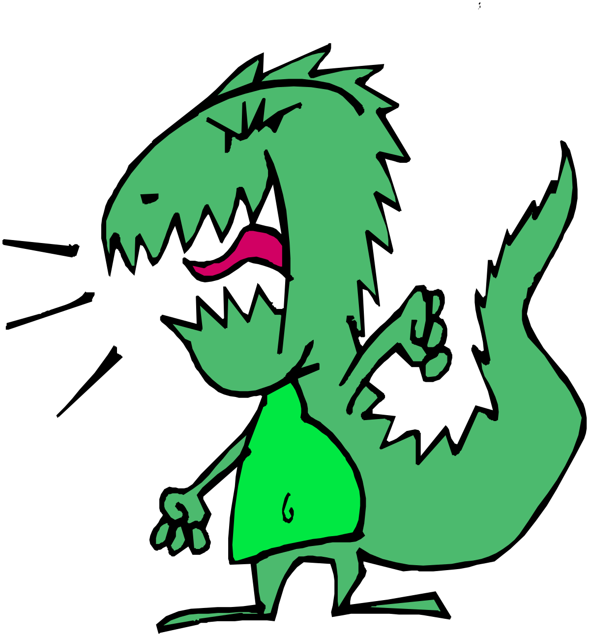 a green and black cartoon character with a red nose clip art png transparent Green and Black Cartoon Character with Red Nose Clipart