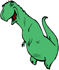 Green Dinosaur with Red Heart Clipart  Adorable and Playful