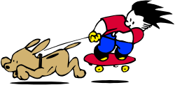 Cartoon Character Skateboarding Clipart: Fun and Dynamic Actions