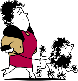 Woman Running with Dog Clipart for Vibrant Lifestyle Themes
