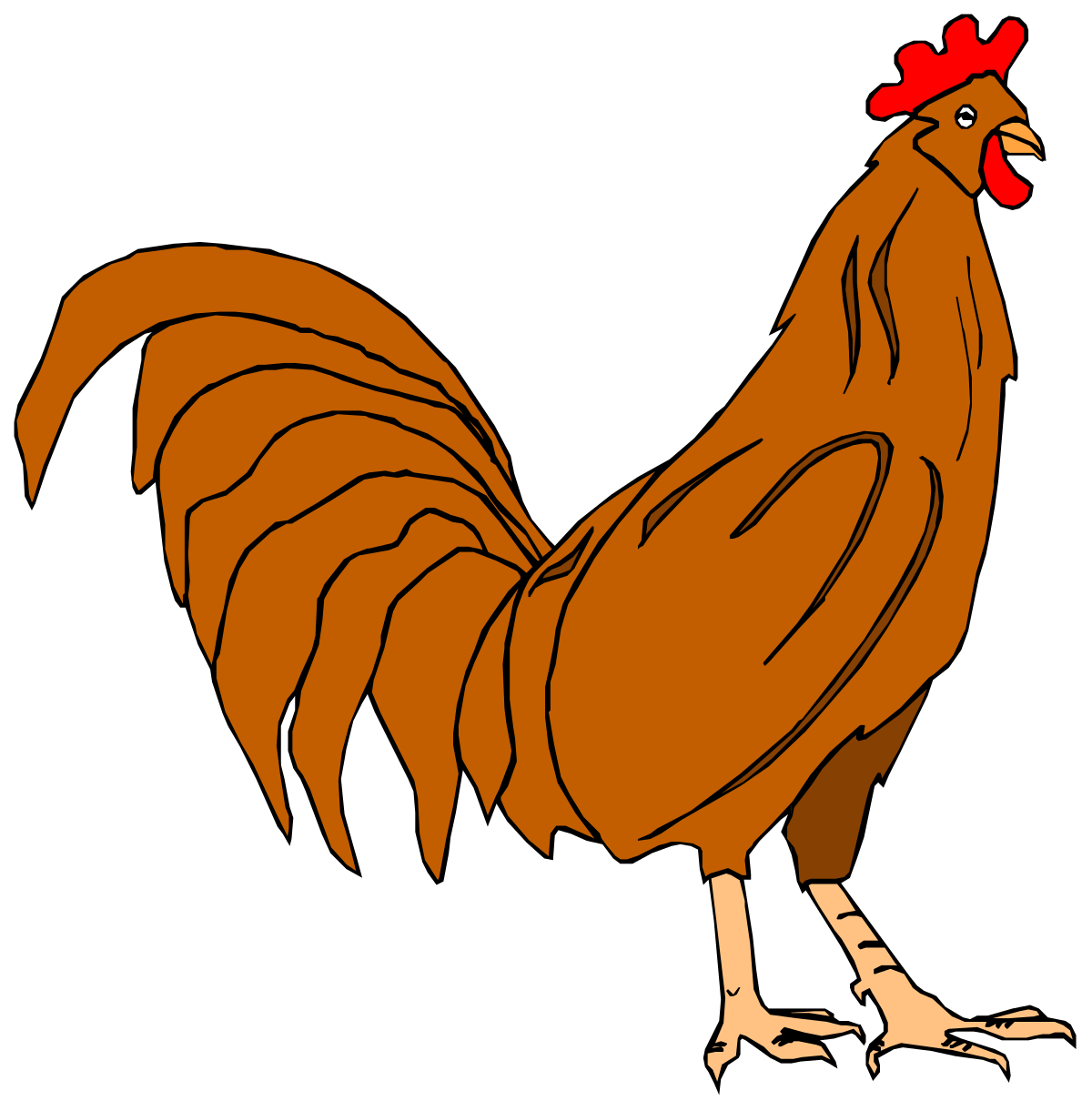 a brown rooster with a red comb on its head clip art png transparent Brown Rooster with Red Comb - Stunning Clipart for Your Projects