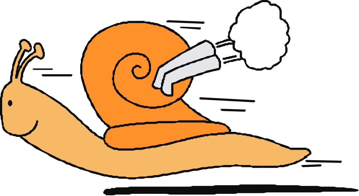 Snail with Cigarette Clipart: Whimsical and Unique SVG Illustration