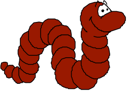 Red Worm with White Face Clipart for Vibrant Illustrations