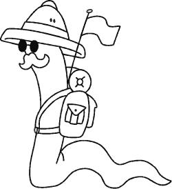 Cartoon Character with Hat and Backpack Clipart for Fun Designs