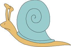 Snail with Long Tail Clipart - Whimsical and Unique SVG Illustration