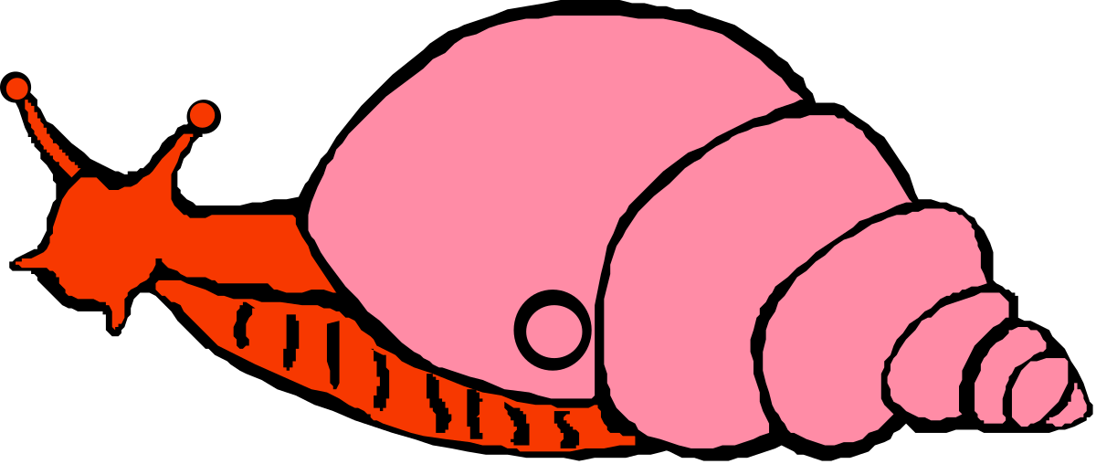 Pink Snail with Red Stripe Clipart for Vibrant Designs
