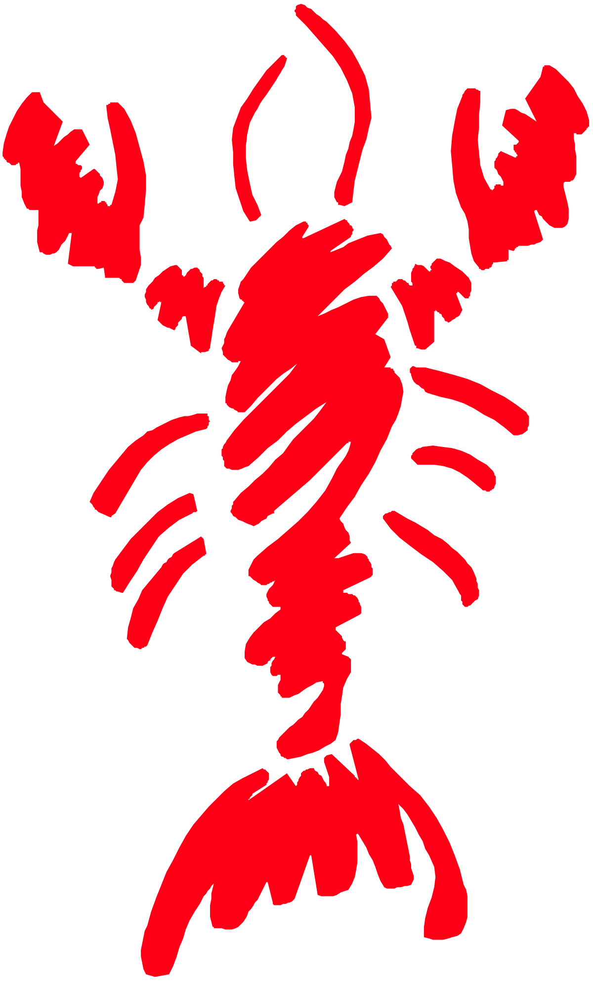 Red Scorpion Clipart on Black Background - Bold and Striking Visuals
