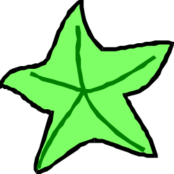 Green Star on Black Background  Stunning Clipart Design