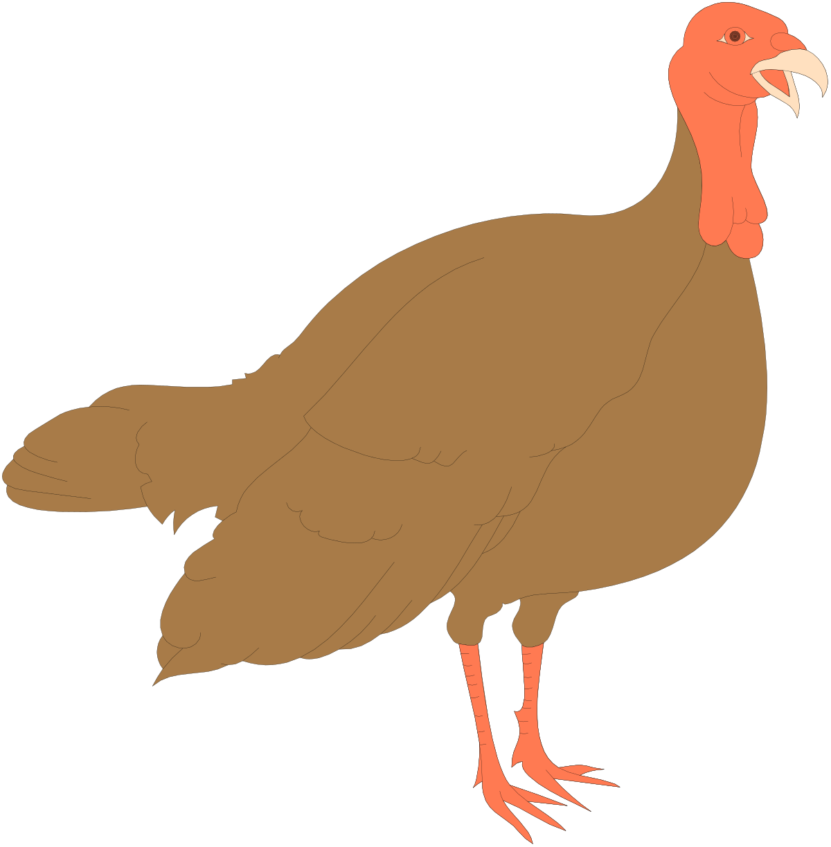 Turkey on Black Background: Premium Clipart for Your Projects