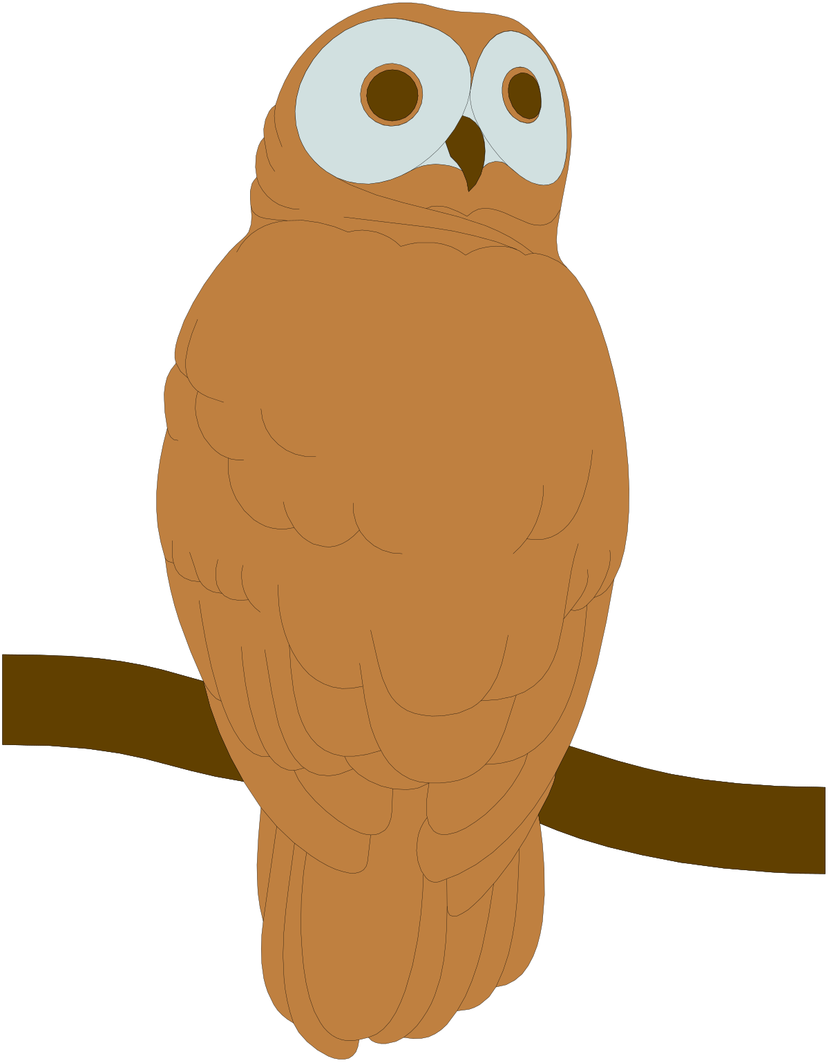 a brown owl sitting on a branch clip art png transparent Brown Owl Sitting on a Branch - Charming Clipart for Nature Lovers