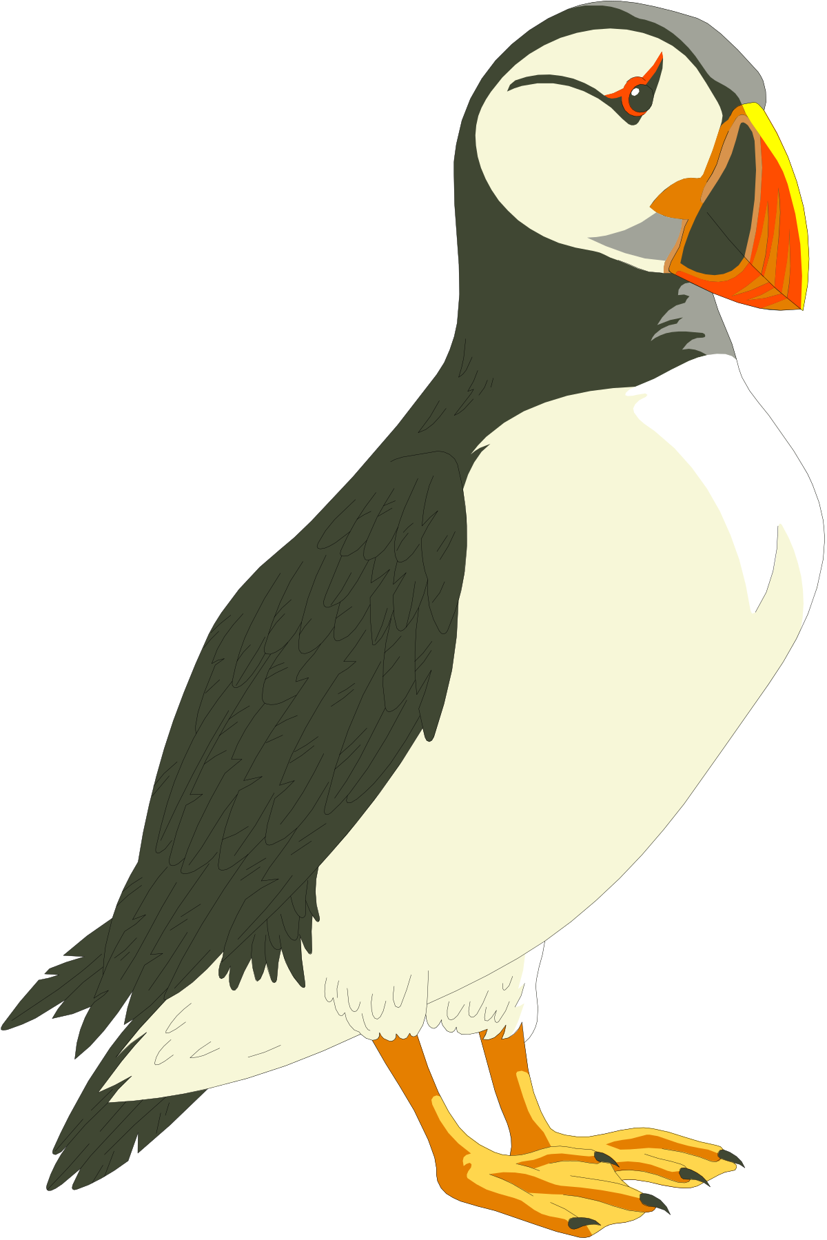 a bird with a yellow beak and black wings clip art png transparent Bird with Yellow Beak and Black Wings Clipart - Unique Avian Illustrations