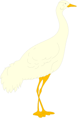 White Bird with Yellow Feet and Long Neck Clipart