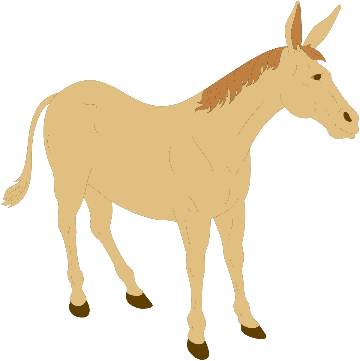 Horse Clipart on Black Background - Majestic Equine Beauty