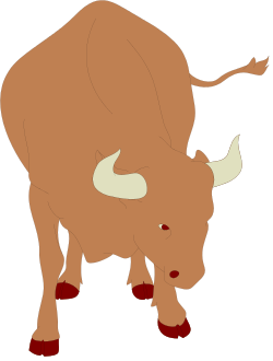 Brown Buffalo on Black Background - Premium Clipart Collection