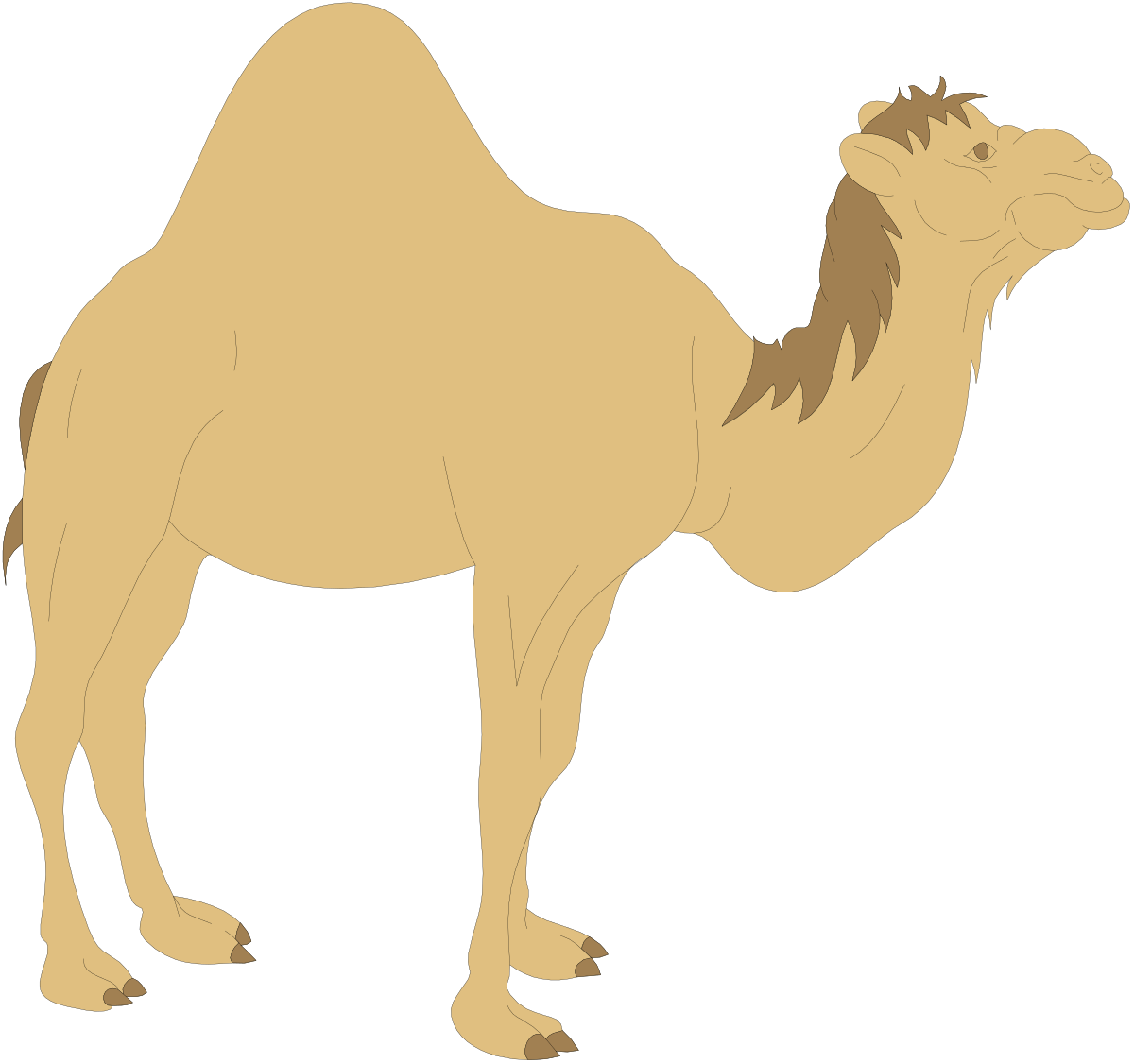 Camel Clipart on Black Background - Stunning Visuals for Your Projects