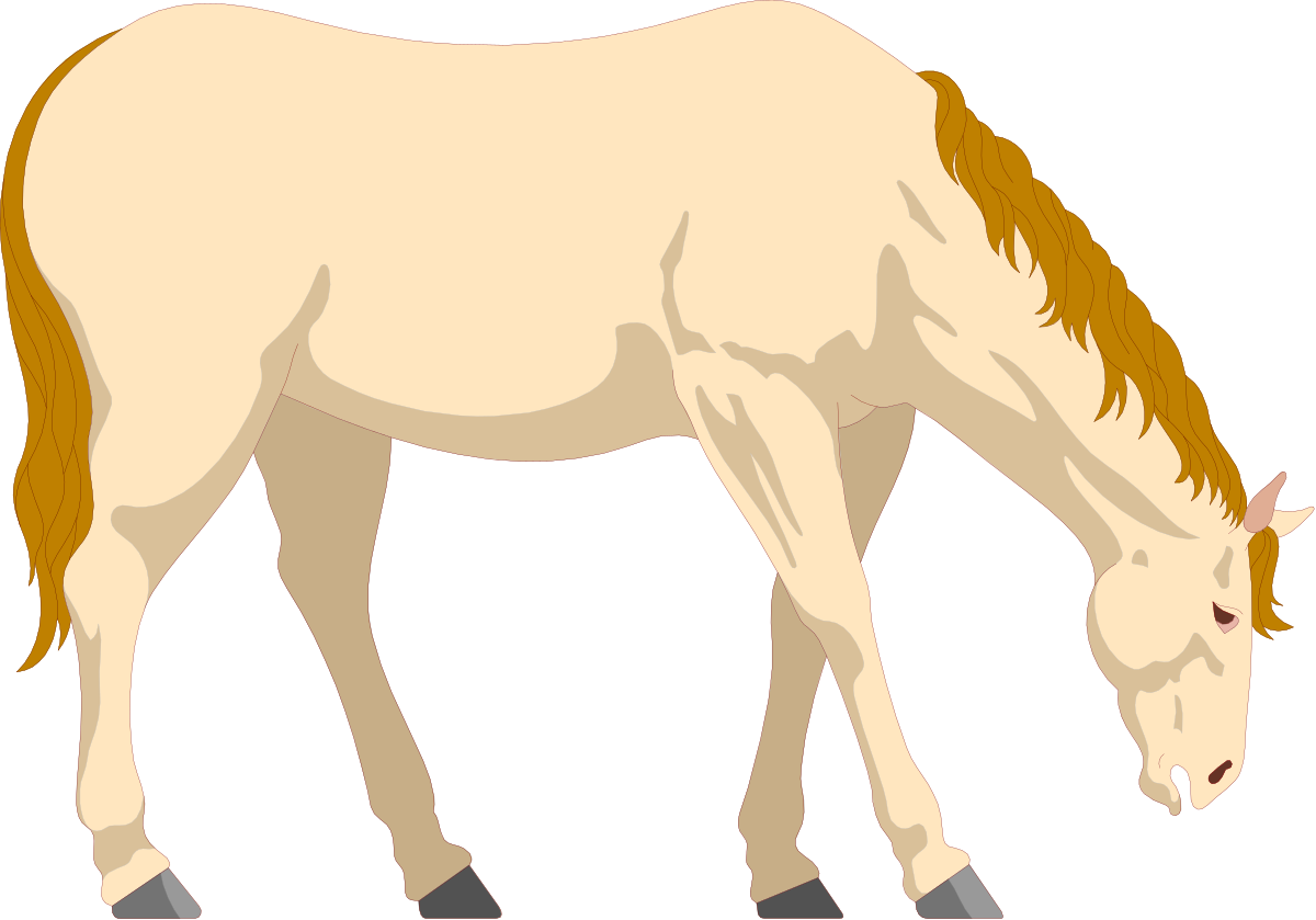 a horse with a long mane and a long mane clip art png transparent Horse with Long Mane Clipart: Beautiful Equestrian Illustration