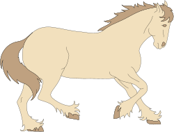 Horse Walking on Black Background Clipart - Stunning Visuals for Your Projects