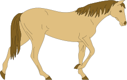 Dark Horse Clipart: Majestic Equine Silhouette