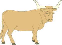 Brown Cow Clipart on Black Background - Perfect for Your Projects