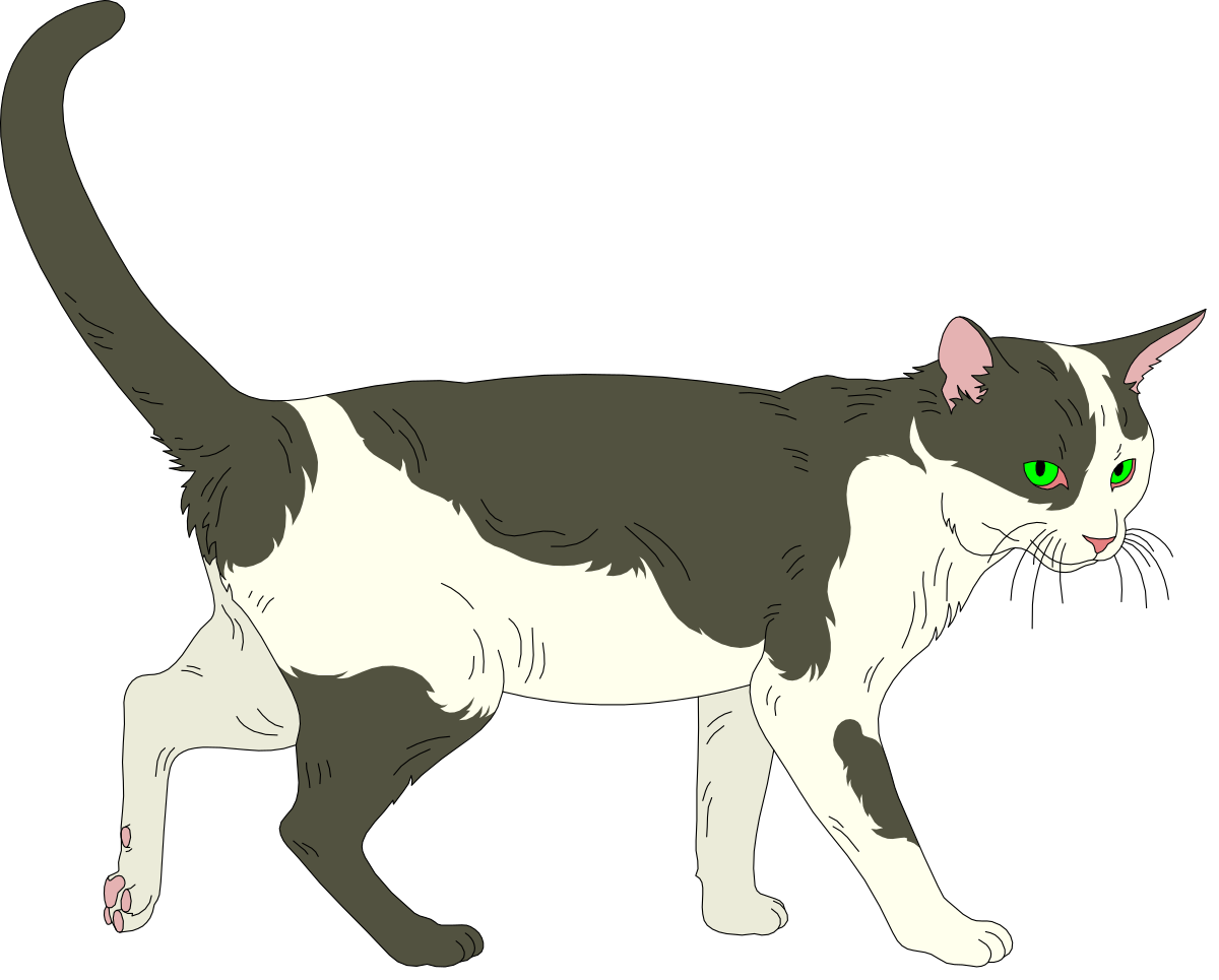 a cat with green eyes walking clip art png transparent Cat with Green Eyes Walking – Charming Clipart for Your Projects