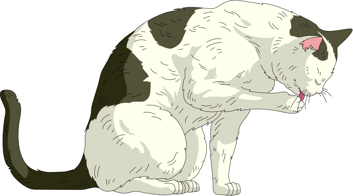 Cat Sitting and Observing - Playful Clipart for Your Projects