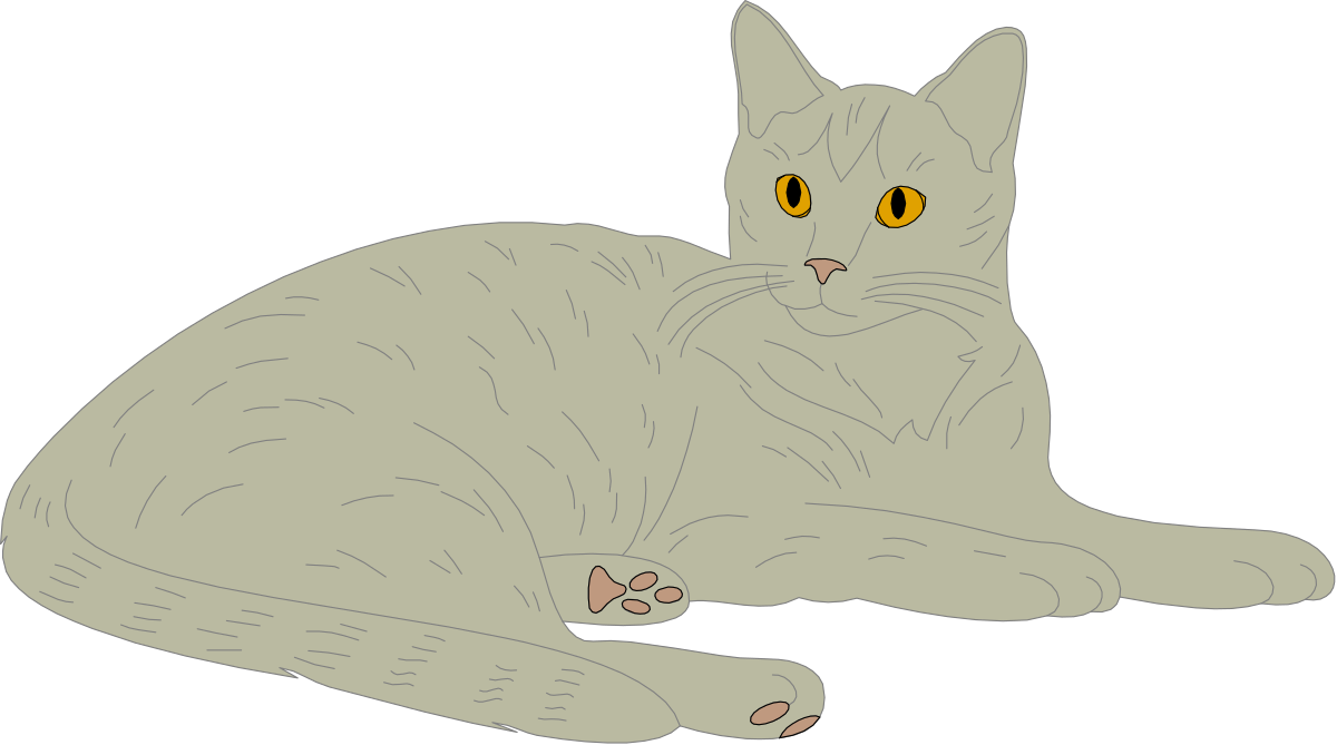 a cat laying down on the ground clip art png transparent Cat Laying Down on the Ground Clipart